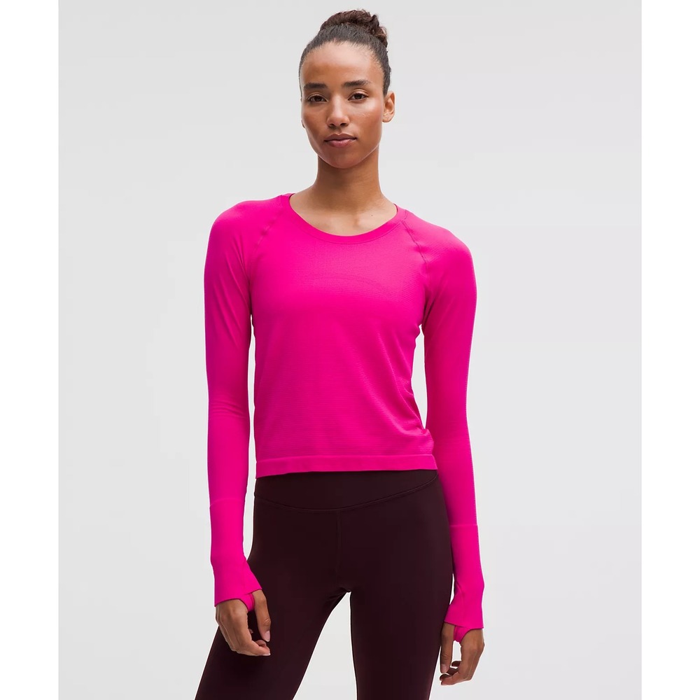 Lululemon-Swiftly Tech Long-Sleeve Shirt 2.0 Waist Length-Jewelled Magenta